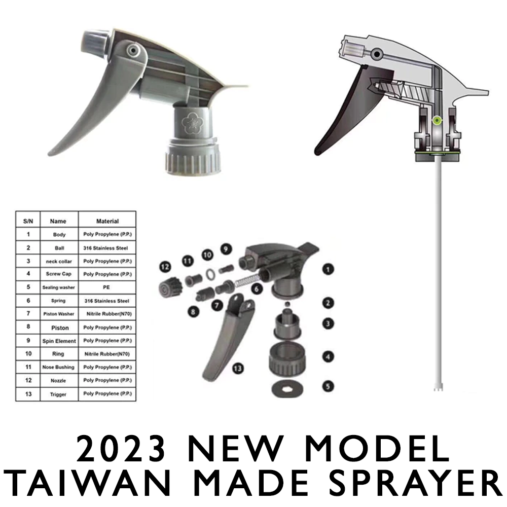 DETAILING CHEMICAL RESISTANT SPRAY BOTTLE SET (Grey)