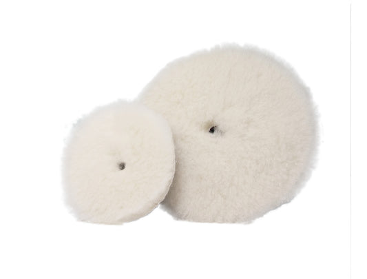 WHITE NATURAL WOOL BUFF PAD